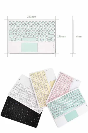 Android ve İOS Uyumlu Bluetooth Klavye Touchpad Slim Kablosuz Wifi Q Klavye - Lisinya