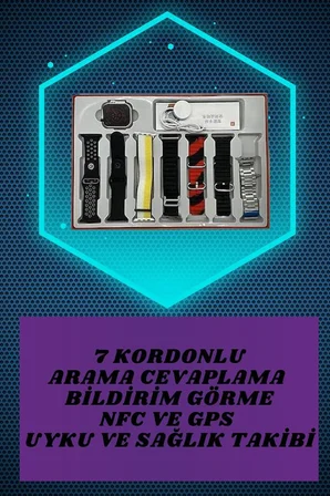 Kulak Üstü P9 Kablosuz Bluetooth Kulaklık ve 7 Kordonlu Akıllı Saat - Lisinya