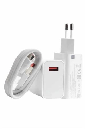 Beyaz Ultra Plus Hızlı Şarj Seti Şarj Adaptörü ve Kablosu 67W - Lisinya