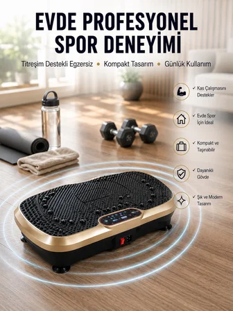 Ev Tipi Titreşimli Spor Aleti Yağ Yakım Destekli Tasarım Yeni Nesil - Lisinya