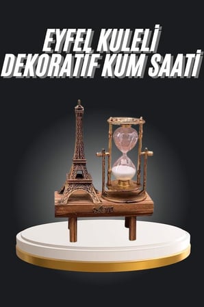 Eyfel Kuleli Kum Saati Dekoratif Hediyelik Eşya Retro Eyfel Kulesi - Lisinya