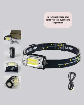 Taşınabilir Şarjlı LED Fener XPE95LM COB120LM Manyetik Gövde Yeni Nesil - Lisinya