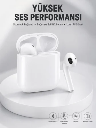 2. Nesil Bluetooth Android ve İOS Uyumlu Kablosuz Kulaklık Çağrı Cevaplama - Lisinya