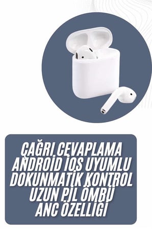 2025 Model Çağrı Cevaplayabilen Bluetooth Kulaklık Beyaz Dokunmatik Kontrol - Lisinya