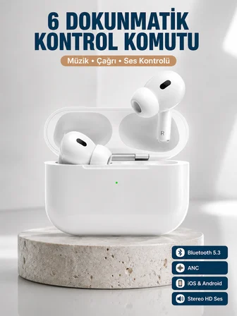 Yeni Nesil Pro Bluetooth Kulaklık Android ve İOS Uyumlu Dokunmatik Kontrol - Lisinya