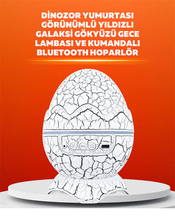 Dinozor Yumurtası Tasarımlı Projektörlü Gece Lambası - Lisinya
