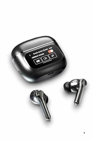Yeni Nesil ANC Özellikli Çağrı Cevaplayan Dokunmatik Ekranlı Bluetooth Kulaklık Siyah - Lisinya