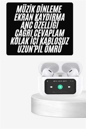 Dokunmatik Ekranlı ANC/ENC Yeni Nesil Pro Bluetooth Kulaklık Dokunmatik Ekran Yeni Nesil - Lisinya