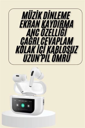 Dokunmatik Ekranlı Bluetooth Kulaklık TWS İOS Android Tüm Telefonlara Uyumlu Kulaklık Yeni Nesil - L