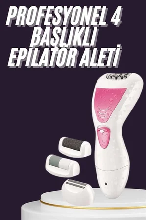 4 Başlıklı Lazer Öncesi Kısaltma Epilasyon Aleti Epilatör Çok Amaçlı - Lisinya
