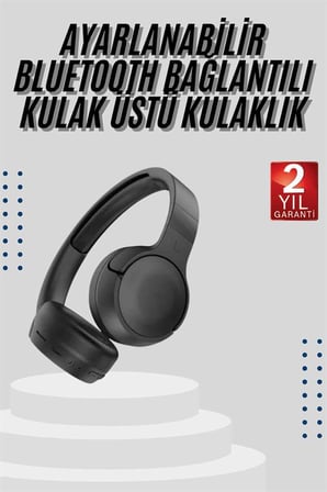 Kablosuz Bluetooth Kulaklık Kulak Üstü Ayarlanabilir Uzun Ömürlü - Lisinya