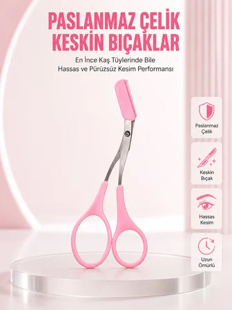 Taraklı Kaş Düzeltme Makası – Hassas Şekillendirme ve Kolay Kullanım - Lisinya