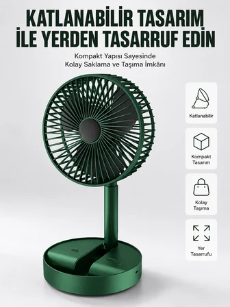 Katlanabilir Usb Şarjlı Masaüstü Soğutucu Mini Fan Telefon Tutucu Yeni Nesil - Lisinya