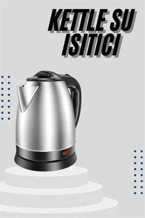Kettle C F Tipi 220-240V Paslanmaz Çelik Elektrik Kablolu Otomatik Kapanma - Lisinya