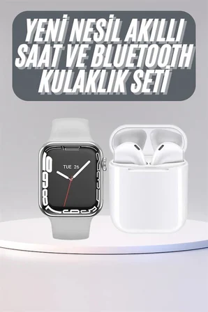 Akıllı Saat Kulaklık Hediyeli Uyku ve Sağlık Takibi Yapabilen Uzun Ömürlü - Lisinya