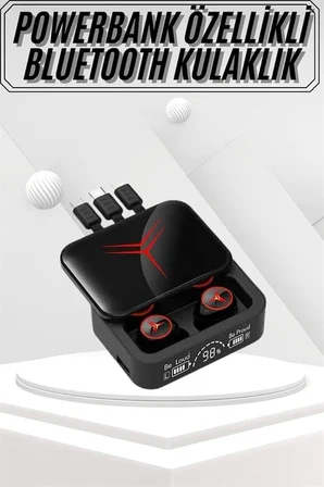 Kablosuz Bluetooth Kulaklık Powerbank Özellikli Göstergeli Hd Mikrofon - Lisinya