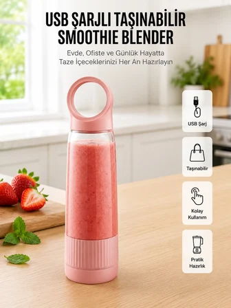 Ev Ofis ve Seyahat İçin Taşınabilir Smoothie Blender - Lisinya