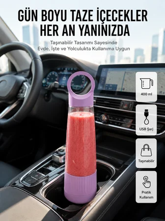 Sağlıklı Yaşam İçin 400 ml Taşınabilir Blender - Lisinya