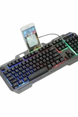 Işıklı Oyuncu Q Klavye Mouse Seti Siyah Gaming Oyuncu Klavye - Lisinya
