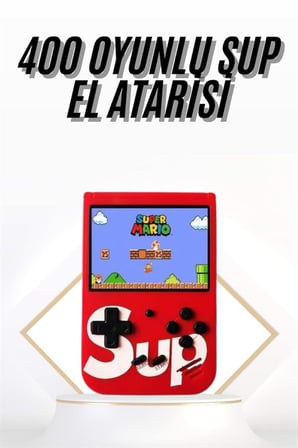 Çocuklara Özel Taşınabilir Sup El Atarisi 400 Oyunlu Nostaljik Oyun Konsolu - Lisinya