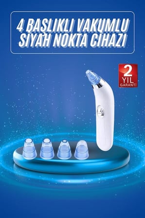 Vakumlu Siyah Nokta Ve Yüz Temizleme Cihazı 4 Başlıklı - Lisinya