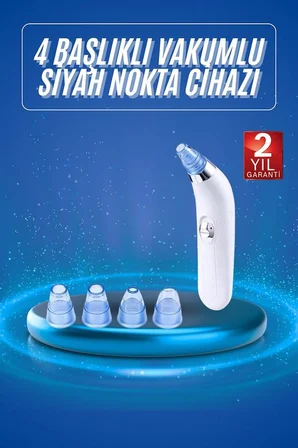 Vakumlu Siyah Nokta Ve Yüz Temizleme Cihazı 4 Başlıklı - Lisinya