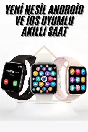 Akıllı Saat Uyku ve Sağlık Takibi Arama Cevaplama 44 MM Amoled Ekran - Lisinya