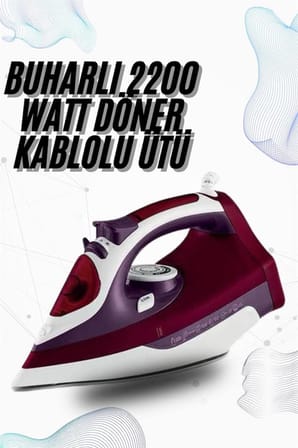 Buharlı Kablolu Ütü 2200 Watt Kireçlenme Önleyici Şok Buharlı Yeni Nesil - Lisinya