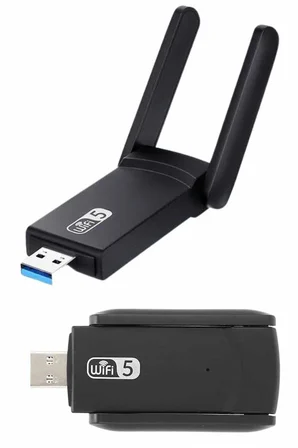 Mbps Wifi Alıcı Kablosuz Wifi Adaptörü Çift Band Çift Antenli Yeni Nesil - Lisinya