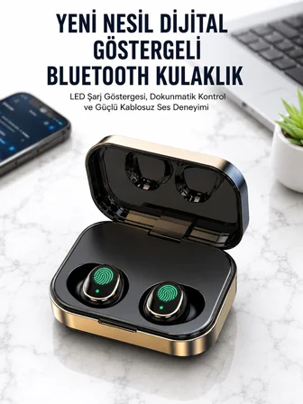 2025 Model Bluetooth Kulaklık Telefon Şarj Edebilen Çağrı Cevaplama Dijital Göstergeli - Lisinya