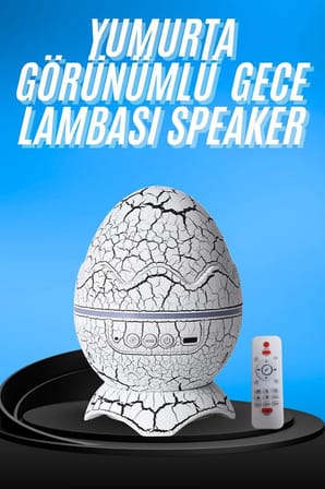 Gece Lambası Yumurta Işık Speaker Yeni Nesil Dinozor Yumurtası Görünümlü - Lisinya