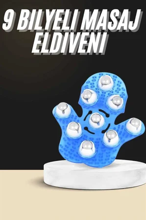 Selülit Giderici Masaj Eldiveni 9 Bilyeli Palm Masaj Eldiven Tam Vücut - Lisinya