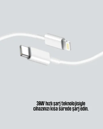 Aşırı Şarj ve Pil Koruması ile Akıllı Çipli Lightning Kablo 1.2m - Lisinya