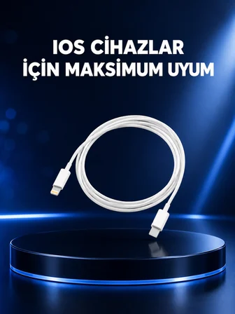 30W Type-C Lightning Hızlı Şarj Kablosu 1.2m iPhone Uyumlu - Lisinya