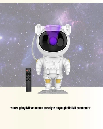 Yıldız ve Ay Efektli Uzaktan Kumandalı Projeksiyon Lamba - Lisinya