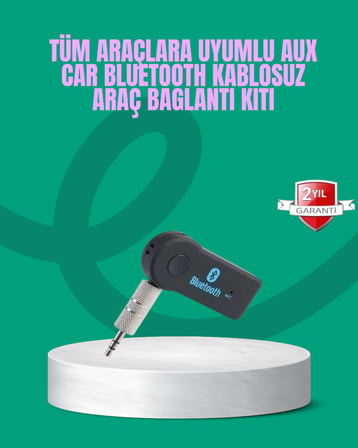 Taşınabilir Bluetooth AUX Araç Müzik ve Konuşma Kiti - Lisinya