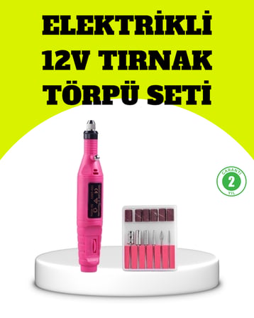 Elektrikli Manikür Pedikür Törpü Seti 6 Başlıklı - Lisinya