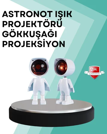 360° Ayarlanabilir Başlıklı Astronot Gece Lambası - Lisinya