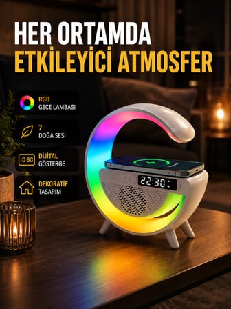 2025 Yeni Seri 15W Kablosuz Şarjlı LED Atmosfer Lambası - Lisinya