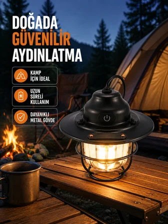 Uzun Ömürlü Bataryalı Outdoor LED Gece Lambası - Lisinya