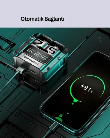 Bluetooth Kulaklık Kablosuz ANC Gürültü Önleyici Stereo Ses Yeni Nesil - Lisinya
