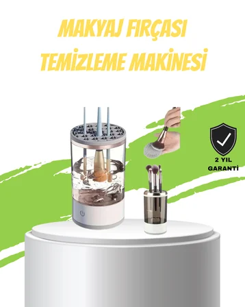 Otomatik Makyaj Fırçası Temizleyici Sonik Teknoloji USB Şarjlı - Lisinya