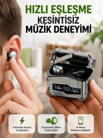 Hızlı Şarj Edilebilen Kablosuz Kulaklık – Uzun Süreli Kullanım için Tasarlandı - Lisinya