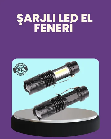 Suya Dayanıklı 4 Modlu Mini LED El Feneri - Lisinya