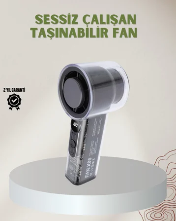 100 Kademeli Ayarlanabilir Mini Fan | Dijital Ekranlı Serinletici - Lisinya