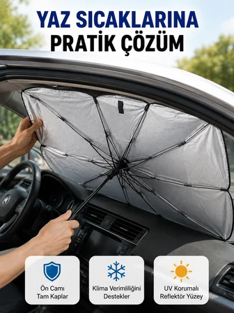 Katlanabilir Oto Güneşlik – UV Koruma ve Isı Yalıtımı Yeni Nesil - Lisinya
