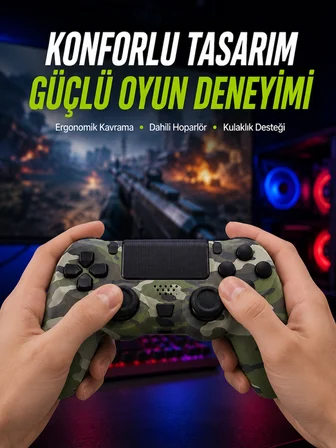Dahili Hoparlör ve Kulaklık Girişli Oyun Kolu – Kişisel ve Ortak Ses Deneyimi - Lisinya
