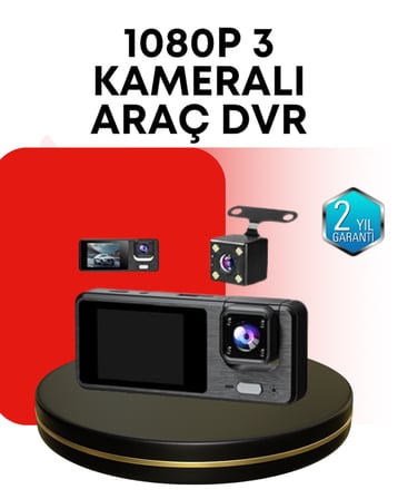 Araç Kamerası 3’lü Sistem | Full HD, Sesli Kayıt ve Park Gözetimi - Lisinya