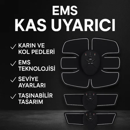Titreşimli EMS Spor ve Fitness Cihazı Karın Kası Kol Bacak 2025 Model - Lisinya