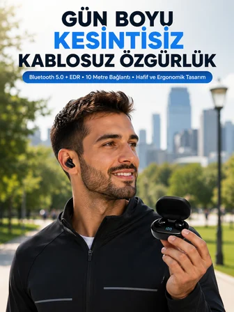 Bluetooth 5.0 Kulaklık – LED Ekranlı Şarj Kutusu Yeni Nesil - Lisinya